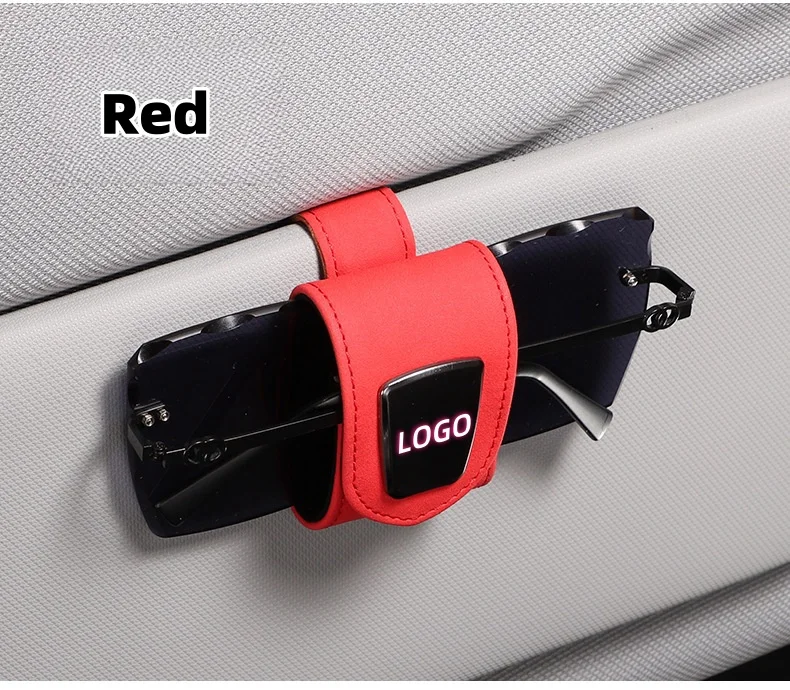 High-end suede car glasses protective clip