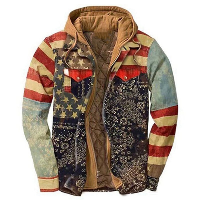 Men's Fake Two Thick Cotton Padded Clothes