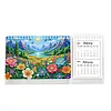 2027-2028 Two-Year Diamond Painting Calendar Kit, 13 Exquisite Multicolor Butterfly And Floral Illustrations, Large Size Desk Calendar, Mosaic Art Coil-Bound Desktop Planner