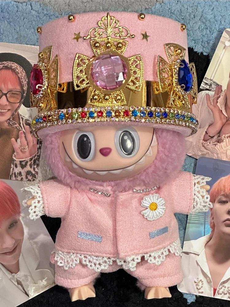 Labubu Replacing Clothes GD Style G-Dragon Pink Suit Doll Clothes