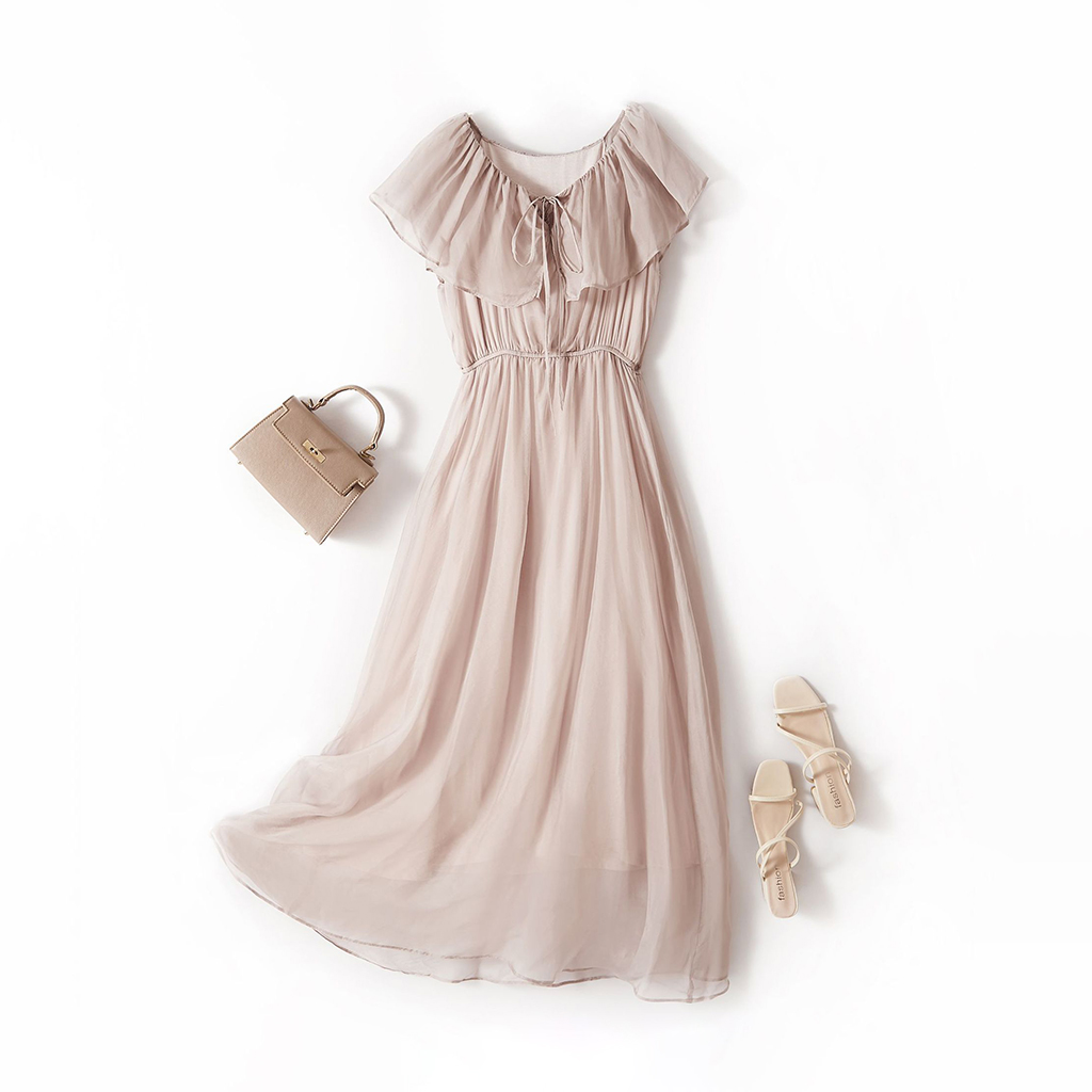 Summer Silk Dress Loose Style REAL SILK LIFE