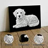DIY Pearl Painting Dog for Home Wall Decor with Frame(20x30cm)