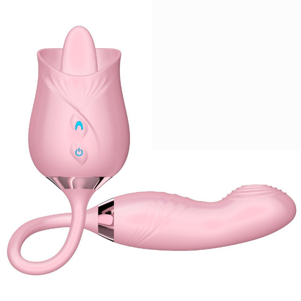Adult Rose Toy Rose Bud Vibrator with Sex Toy Tongue