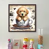 Golden Retriever In Coffee Cup-11CT Stamped Cross Stitch 40*40cm/15.75*15.75in