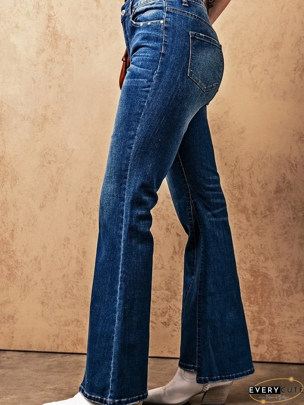 Trendy Flared Leg Jeans