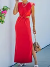 Empire Split-Side Sleeveless Maxi Dress