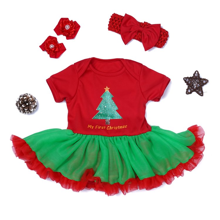 [3 Pcs Set] Cute Christmas Dress Clothes Accessories Suit for 20"-22" Reborn Baby Minibabydolls® Minibabydolls®