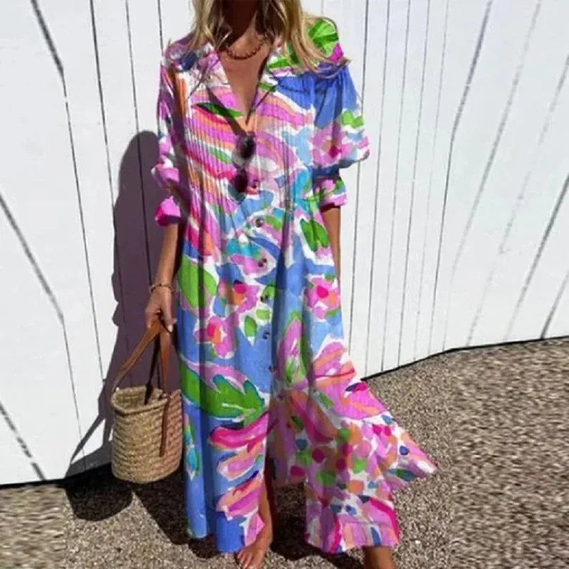 Erma - Vibrant Bloom Dress