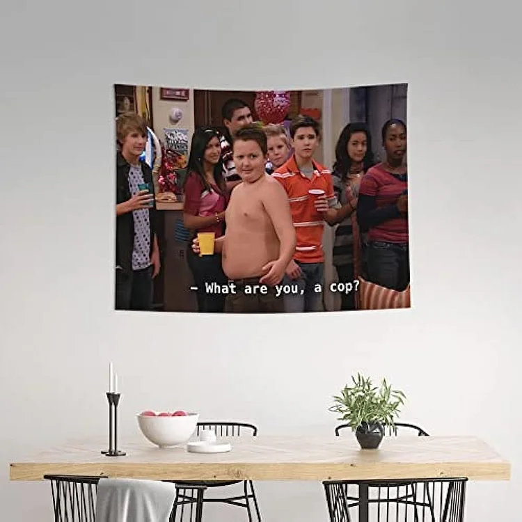 What Are You A Cop Gibby Tapestry Wall Hanging Room Decor Funny Small Tapestry for  for Bedroom College Decoration Aesthetic