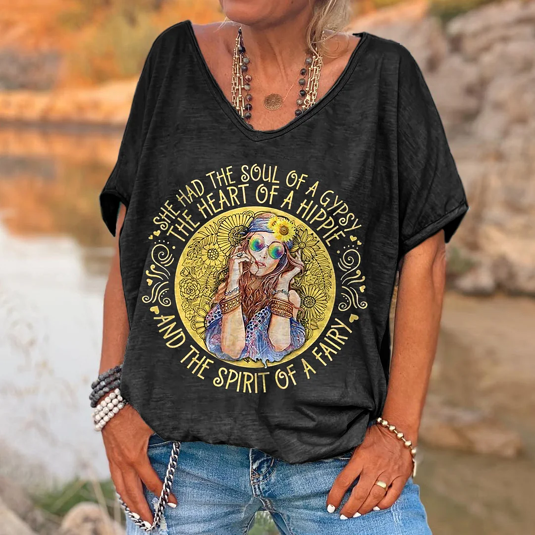 She Had The Soul Of A Gypsy Printed Women's T-shirt