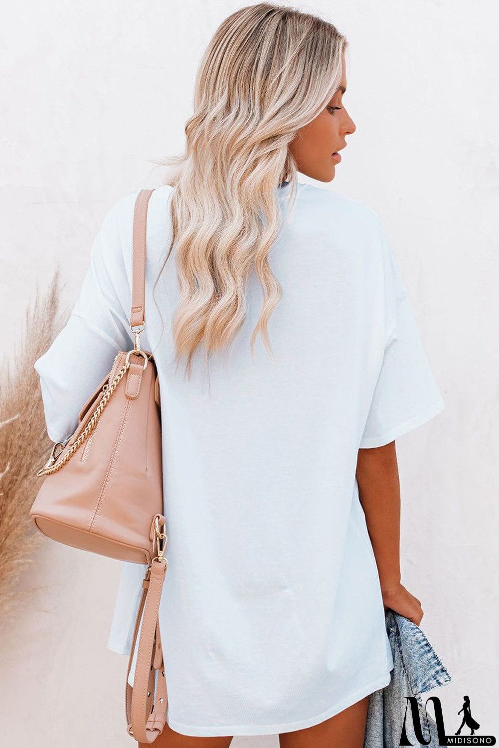 MidiSono - Women&rsquo;s Casual Summer Tops Crew Neck Tees Loose Short Sleeve T-shirt