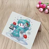 (US Local)Diamond Art Greeting Cards Congratulations Cards & Gifts (10pcs Winter Snowman)