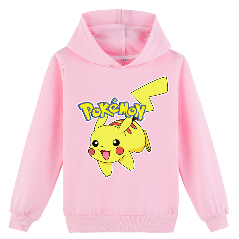 Mayoulove Pikachu Hoodie - Cute Pokemon Long Sleeve Sweatshirt for Kids and Anime Fans-Mayoulove