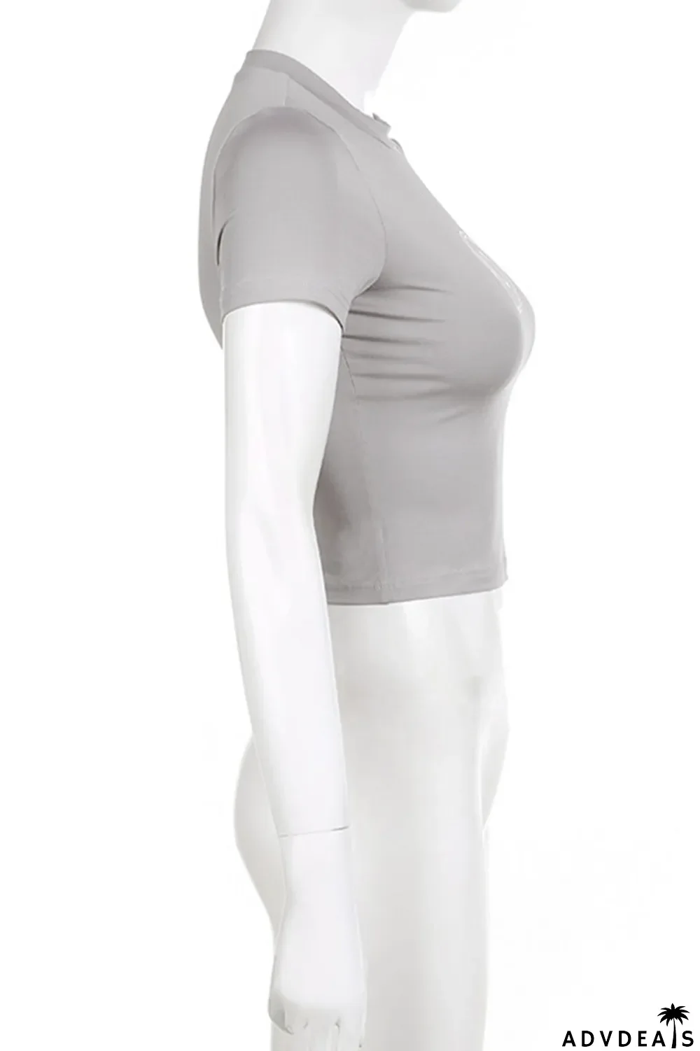 Blue Casual Street Print Patchwork O Neck T-Shirts