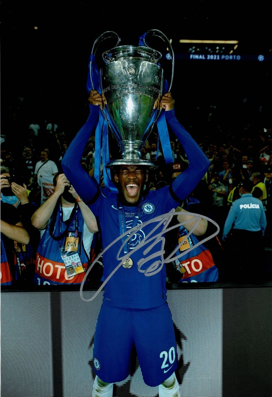 Callum Hudson-Odoi Signed 12X8 Photo Poster painting Chelsea F.C. AFTAL COA (1492)