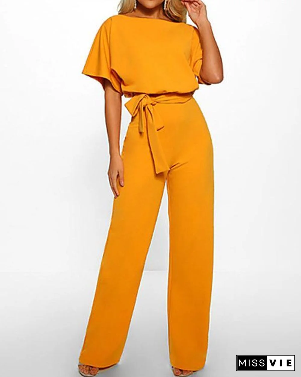 Women's Black Blushing Pink Yellow Jumpsuit