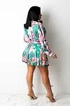 Pleated Skirt Long Sleeve Two-Piece Suit