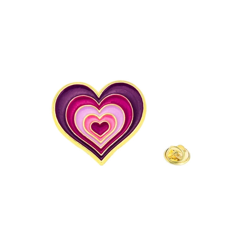 Casual Cute Minimalist Heart Shape Alloy Unisex Brooches