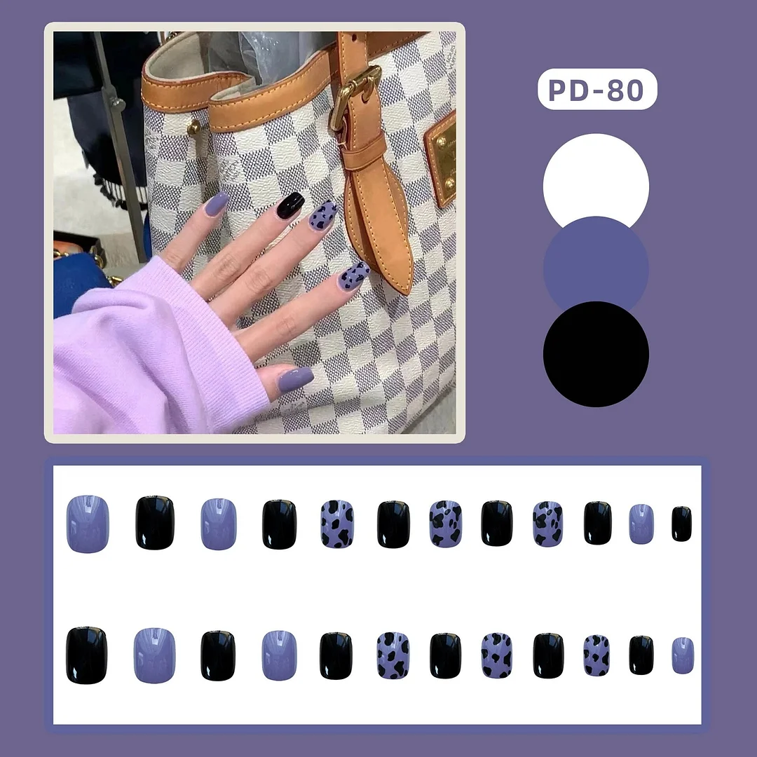 Short Nail with Design Nude Pink Color Square Head Full Cover Nail Art Tips Women Nail Decorative Christmas Press On Nail Tips-Nail Inspo