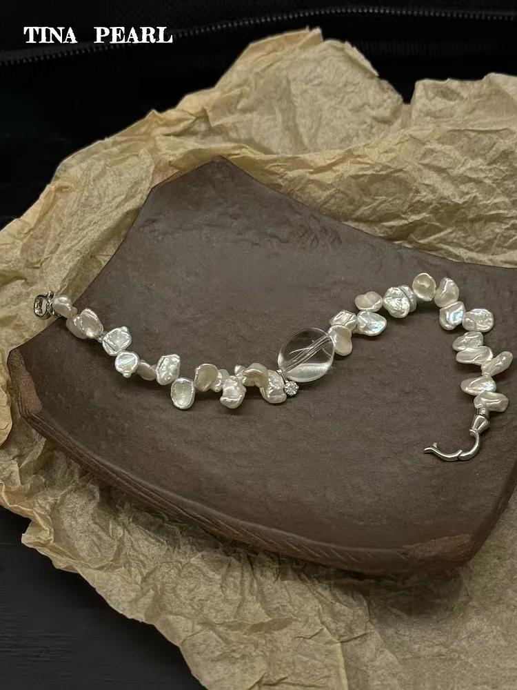 2025 TINA Jewelry A freshwater pearl and crystal design bracelet