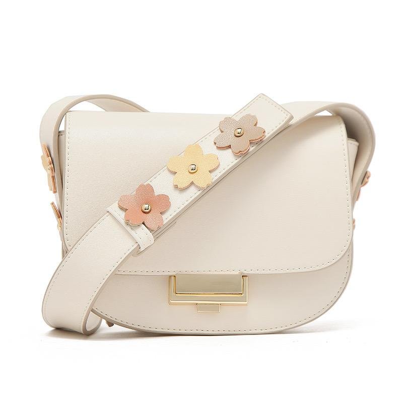 Daisy leather strap saddle bag #1005