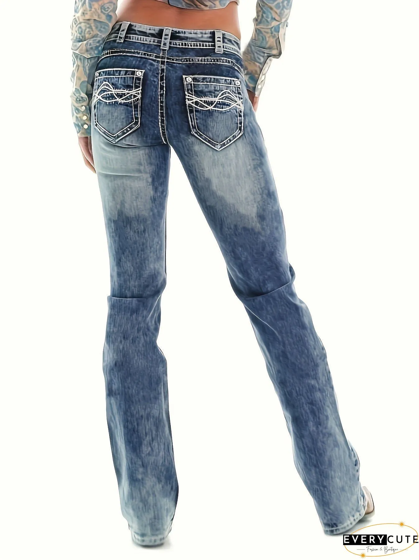 Stylish Mid-Rise Denim