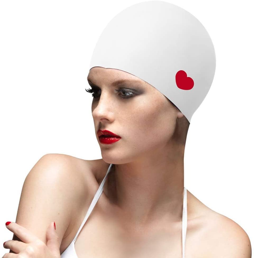 Swim Cap Women for Long Hair, Silicone Swimming Cap for Women
