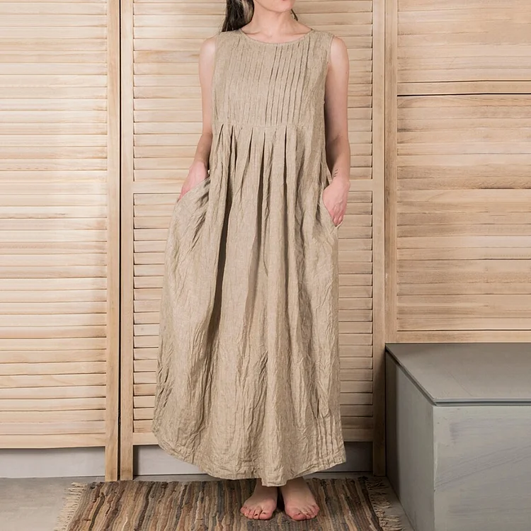Simpfit Schlichtes Retro-Tankkleid für Damen