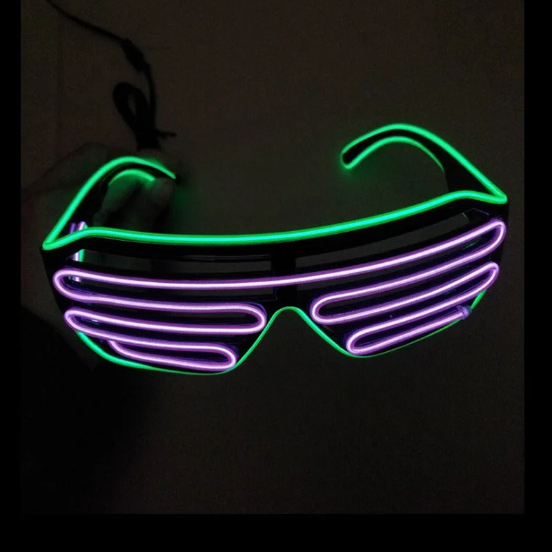 Hot-Selling Halloween Party LED Luminous Glasses-elleschic
