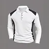 Men's Color-blocked Casual Polo Shirt by Inlyline