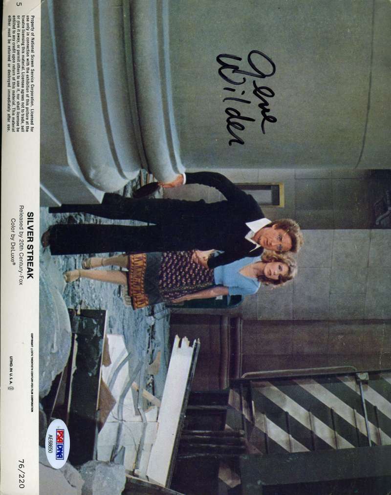 Gene Wilder Psa Dna Hand Signed 8x10 Silver Streak Photo Poster painting Original Autograph
