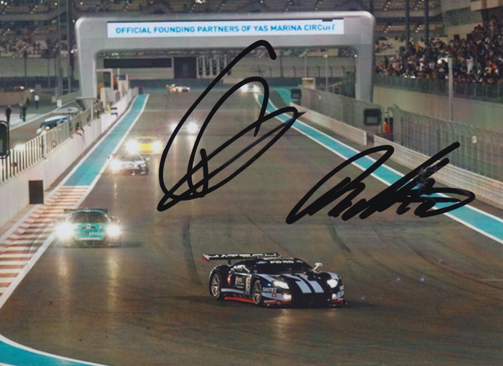 Thomas Mutsch and Romain Grosjean Hand Signed 7x5 Photo Poster painting - FIA GT Championship 24