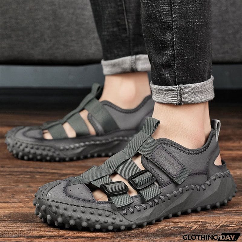 Men's Hollow Out Thick Sole Anti Slip Slingback Sandals