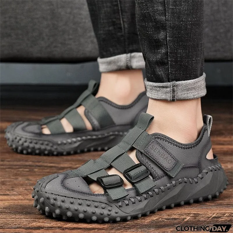 Men's Hollow Out Thick Sole Anti Slip Slingback Sandals