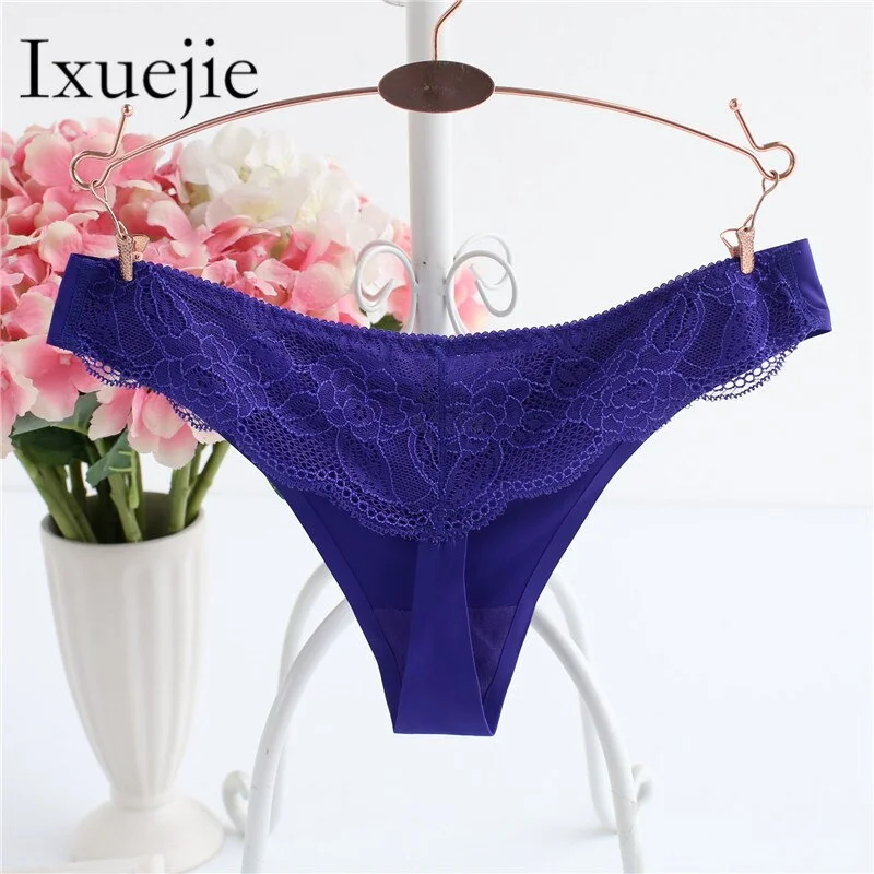 Billionm Seamless Thong Tangas 6pcs/lot Women Fashion Panty Sexy Lace Ice Silk G String Femme Comfortable Ladies Underwear