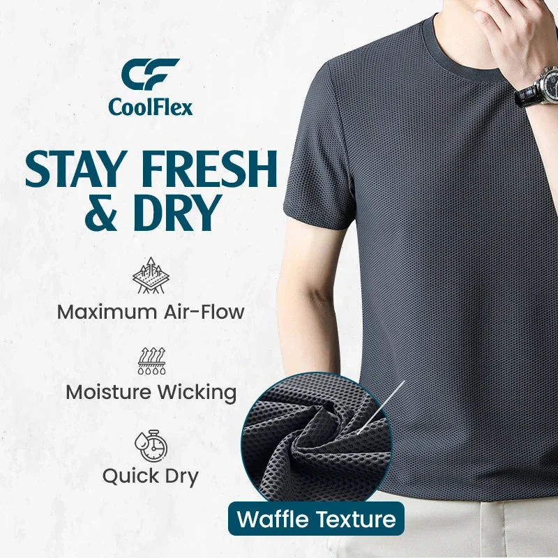 CooliFlex - Breathable Ice Silk Waffle Weave T-shirt 