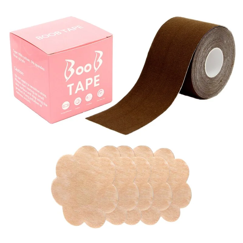 Billionm 1 Roll Women Boob Lift Tape Nipple Covers Sticker Free Cut Breast Chest Pasties Adhesive Tape Sticky Push Up Invisible Bra Pads