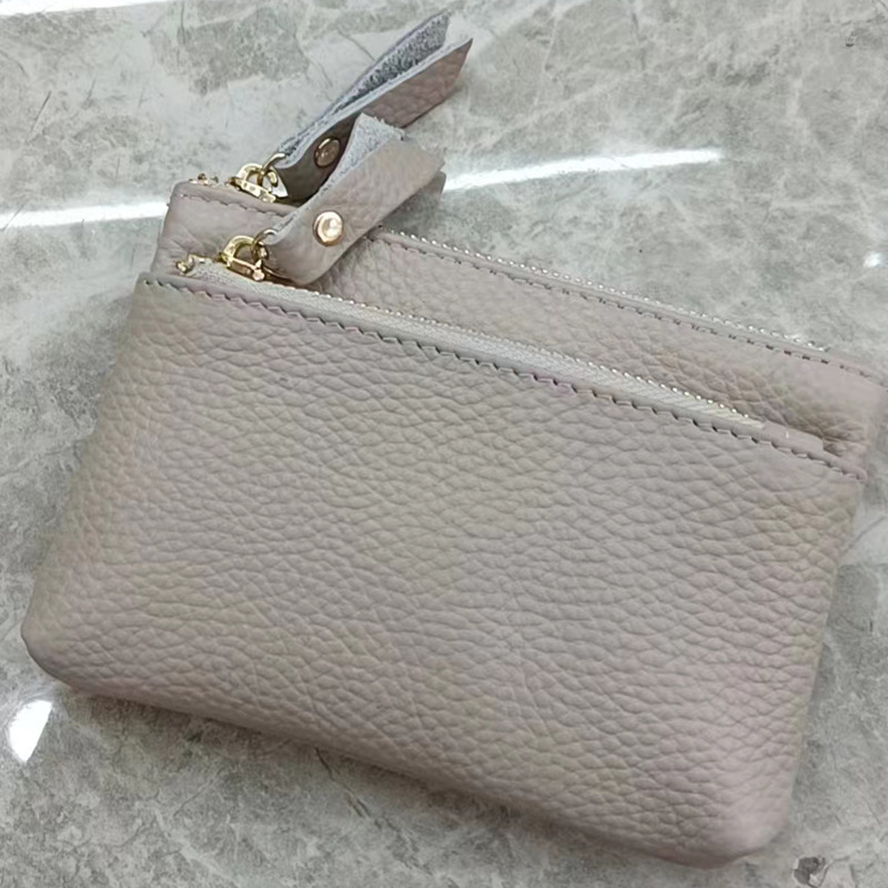 Drawato Fashion Lychee Pattern Pu Leather Coin Purse Mini Change Purses Women'S Wallets Card Holder Zipper Pouch Key Pocket Case Back to School