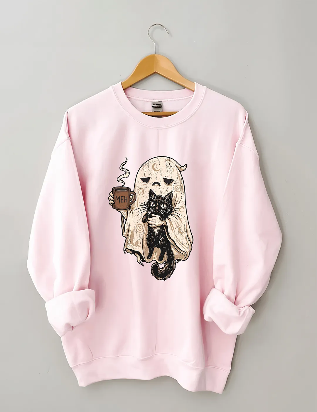 Ghost & Coffee Cat Sweatshirt