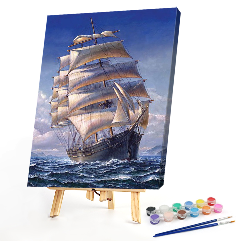 

40*50CM - Paint By Numbers - Abstract Boat, 501 Original