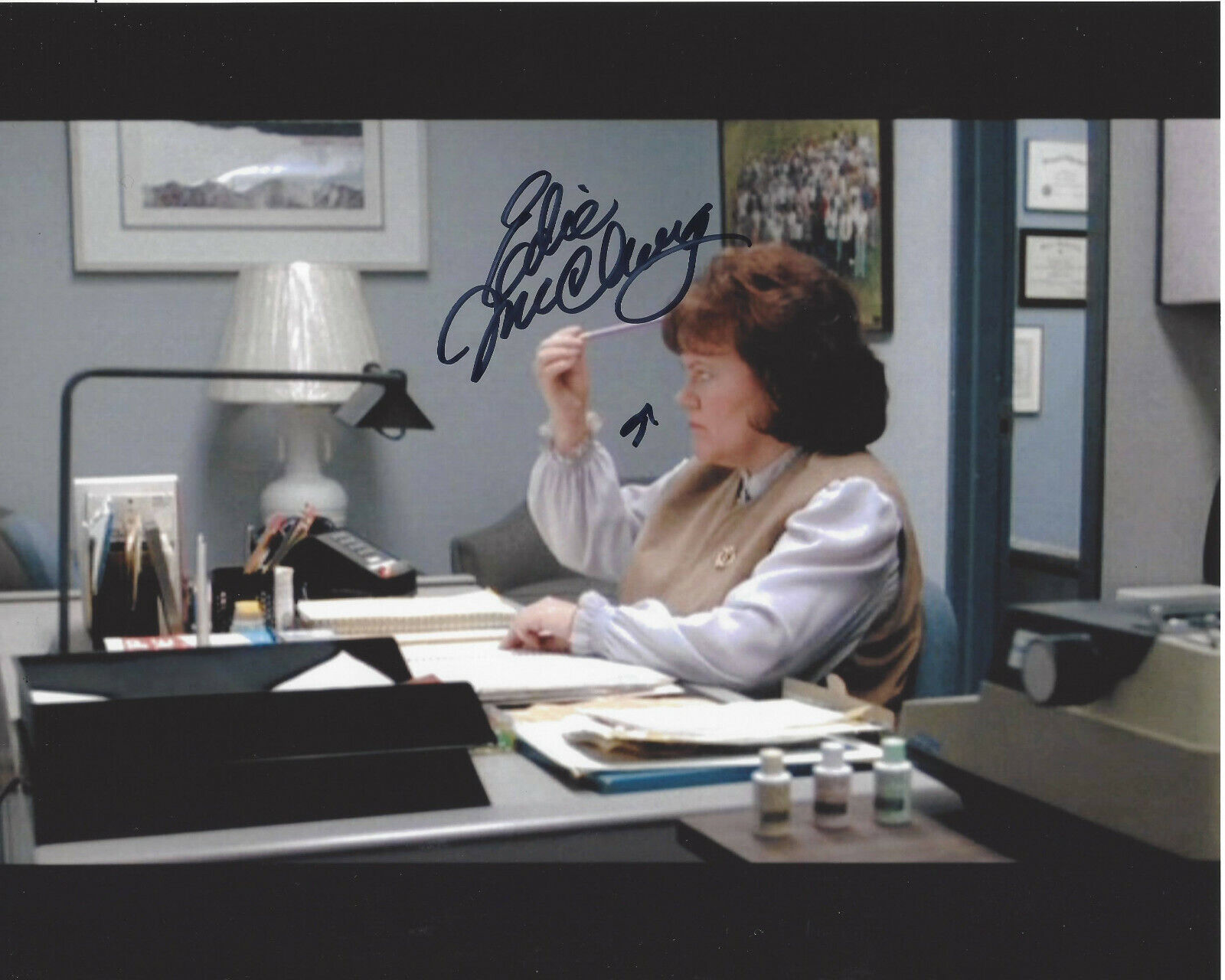 EDIE MCCLURG SIGNED AUTHENTIC 'FERRIS BUELLERS DAY OFF' 8X10 Photo Poster painting COA ACTRESS