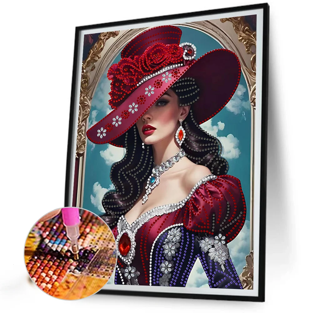Diamond Painting - Partial Special Shaped Drill - Beauty(Canvas|30*30cm)