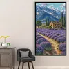 Lavender Fields In Alps-14CT Stamped Cross Stitch 65*110cm/25.59*43.31in(Big Size)