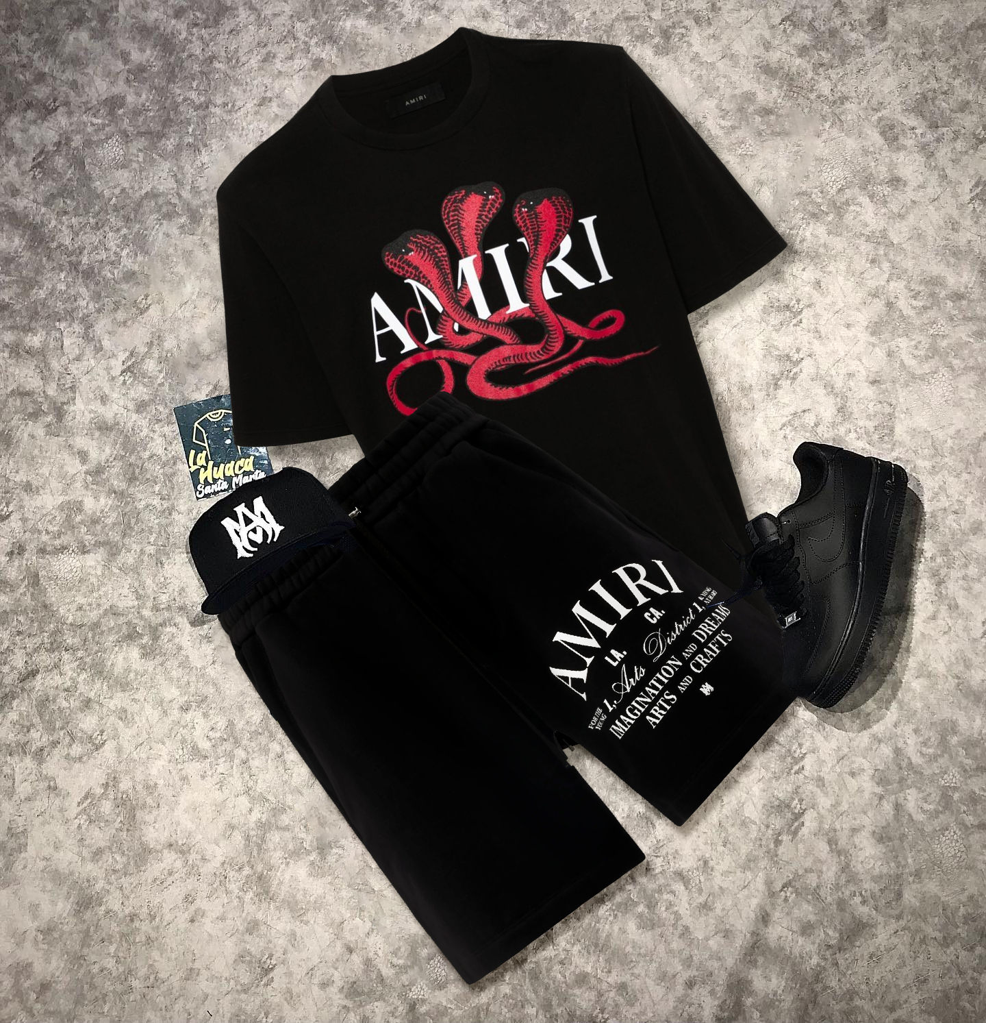 Amiri SnakeT-Shirt And Shorts Co-Ord