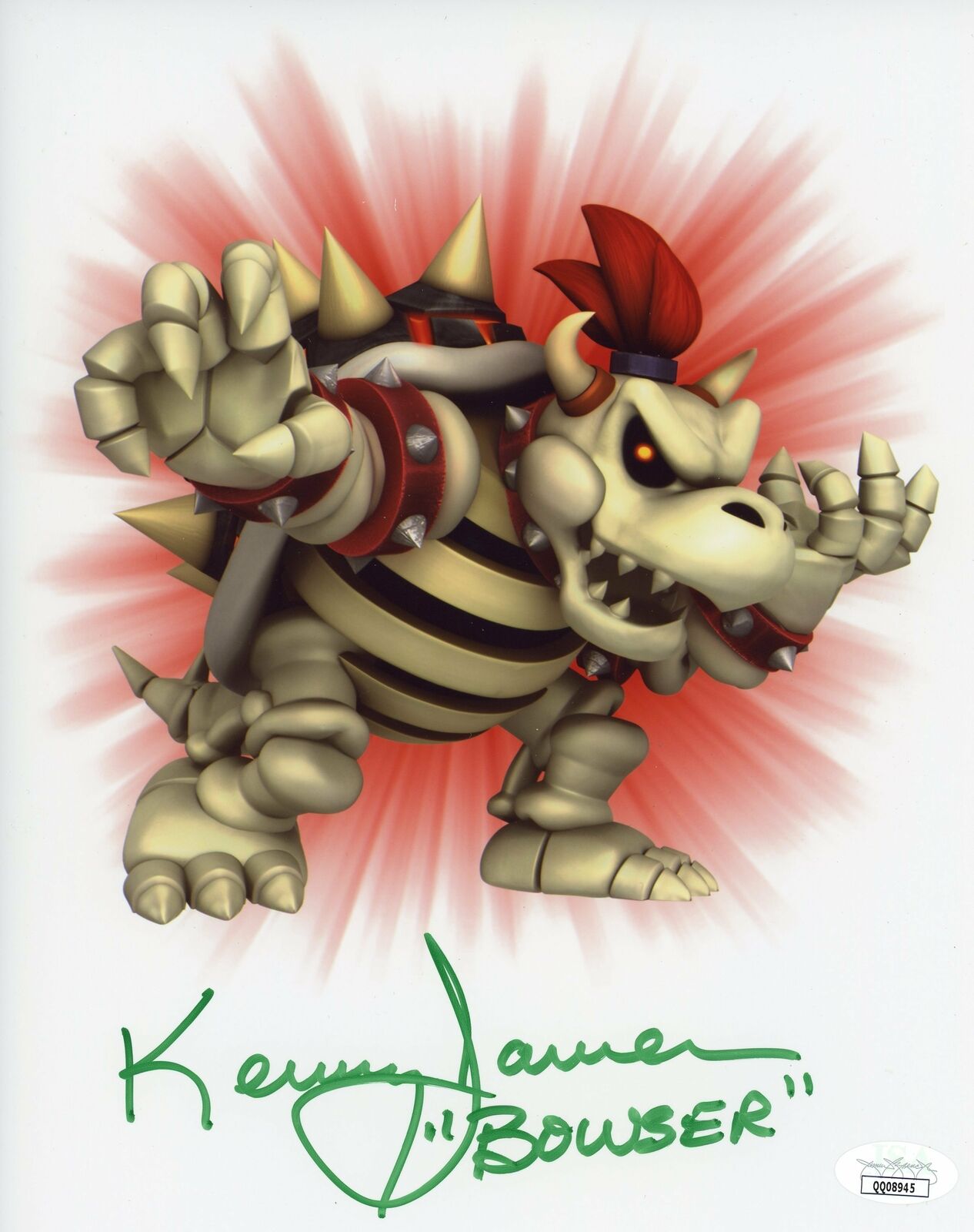 Kenny James Bowser Mario Bros. 8x10 Photo Poster painting Signed Autograph JSA Certified COA