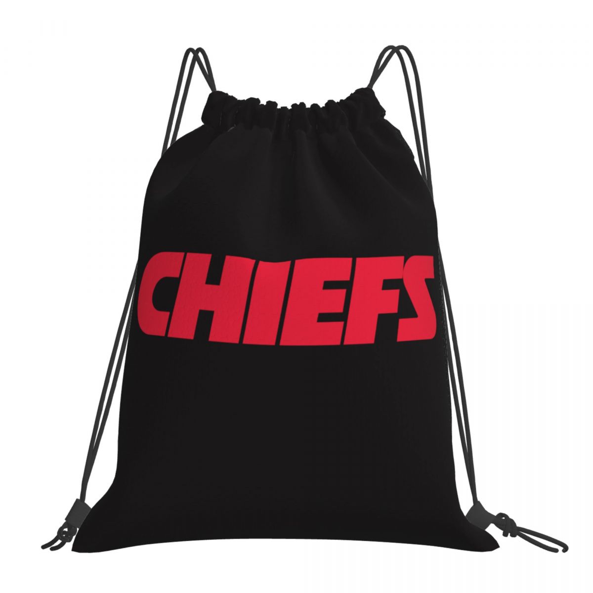 Kansas City Chiefs Wordmark Unisex Drawstring Backpack Bag Travel Sackpack