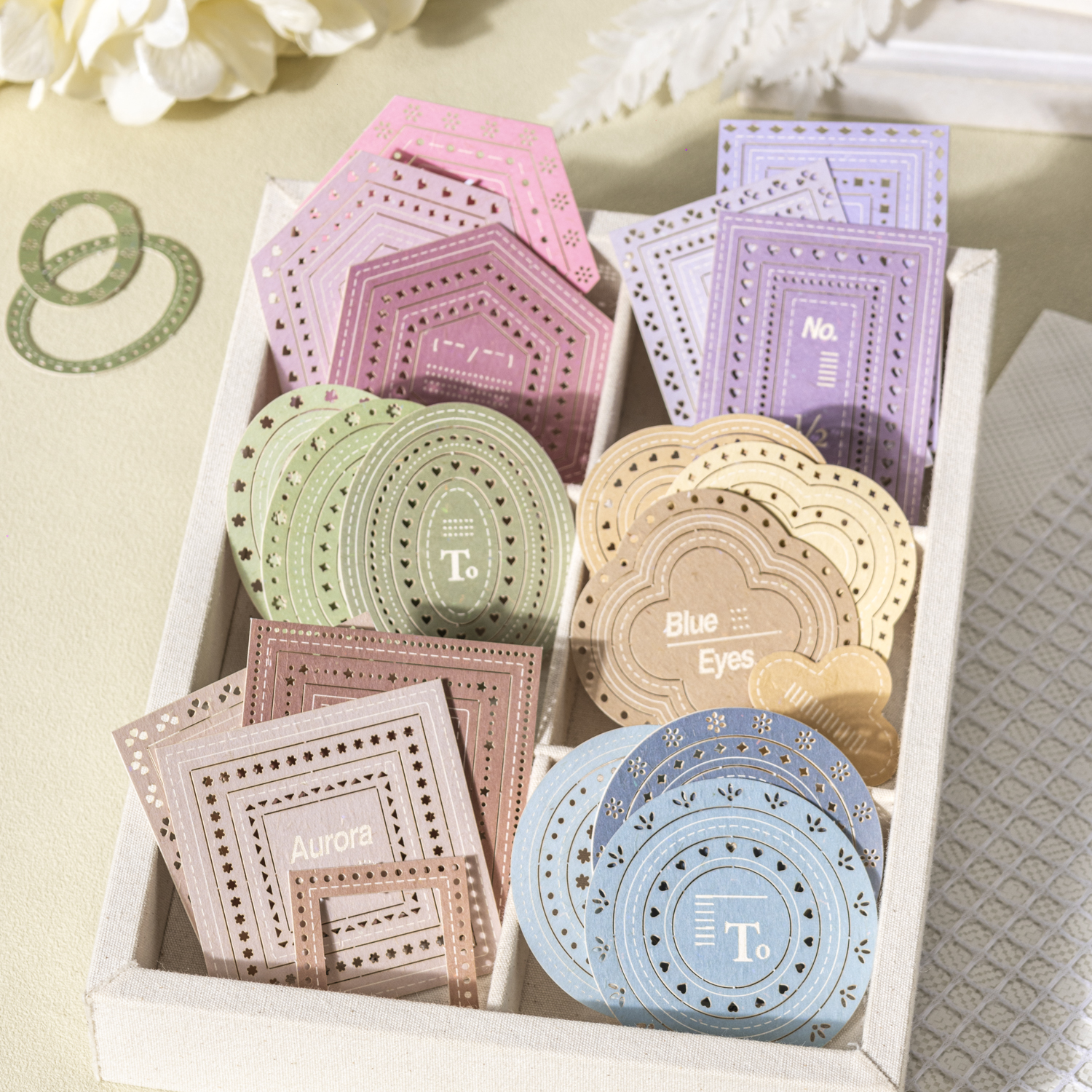 스티커 - 주변 시야 시리즈 빈티지 라벨 테두리