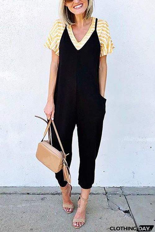 Pockets Slip Jumpsuit