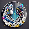 Kits DIY de peinture de perles en couple indien avec cadre pour adultes d&eacute;butants d&eacute;coration murale aux perles, arts plastiques 30x30cm