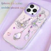 Iphone 15 Series Phone Case Three In One Acrylic Cardboard Water Diamond